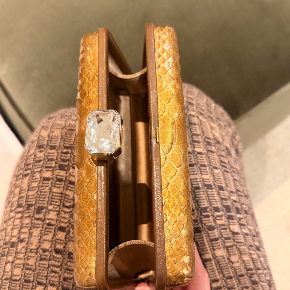 Oscar de la Renta Python Box Clutch - Picture 6 of 11